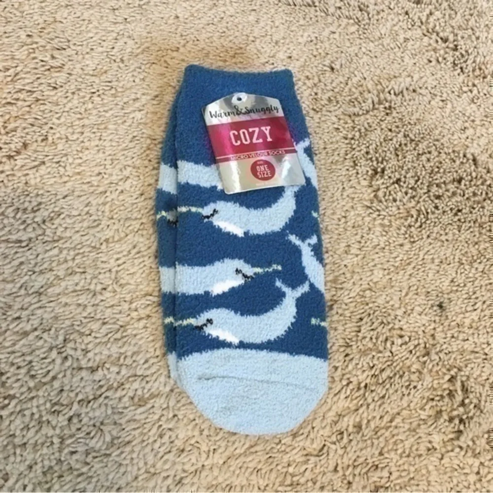 Warm and cozy micro velour socks